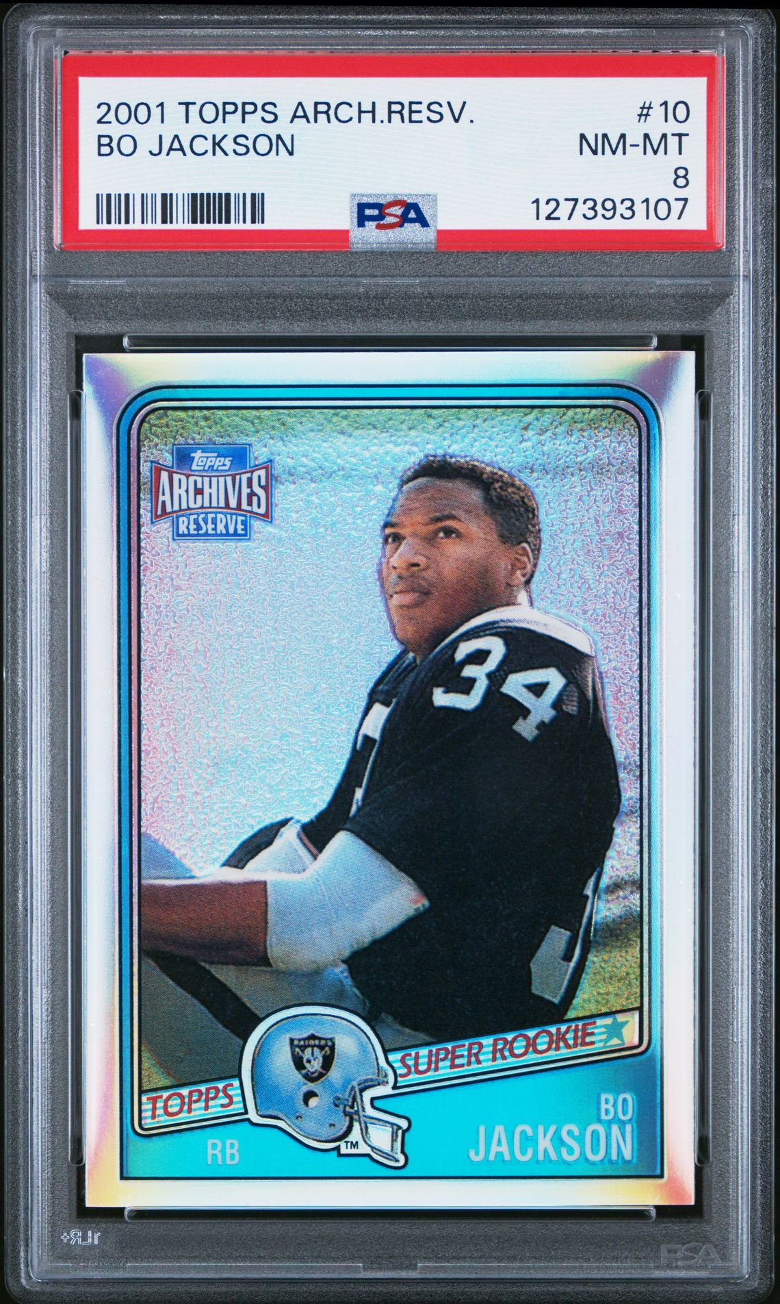 2001 Topps Archives Reserve Bo Jackson #10 Nm-Mt 8 front