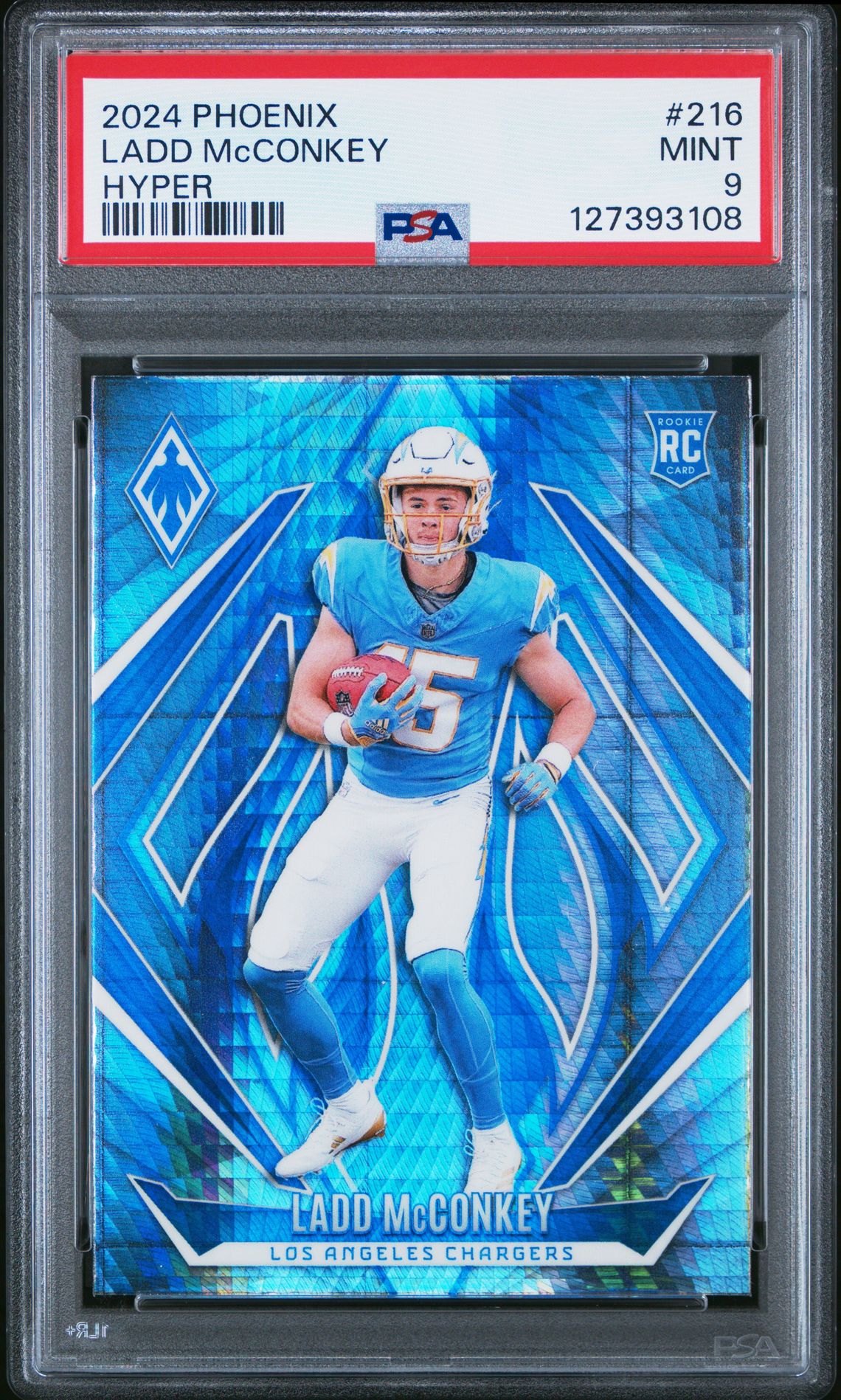 2024 Panini Phoenix Ladd Mcconkey #216 (Hyper) Mint 9 front