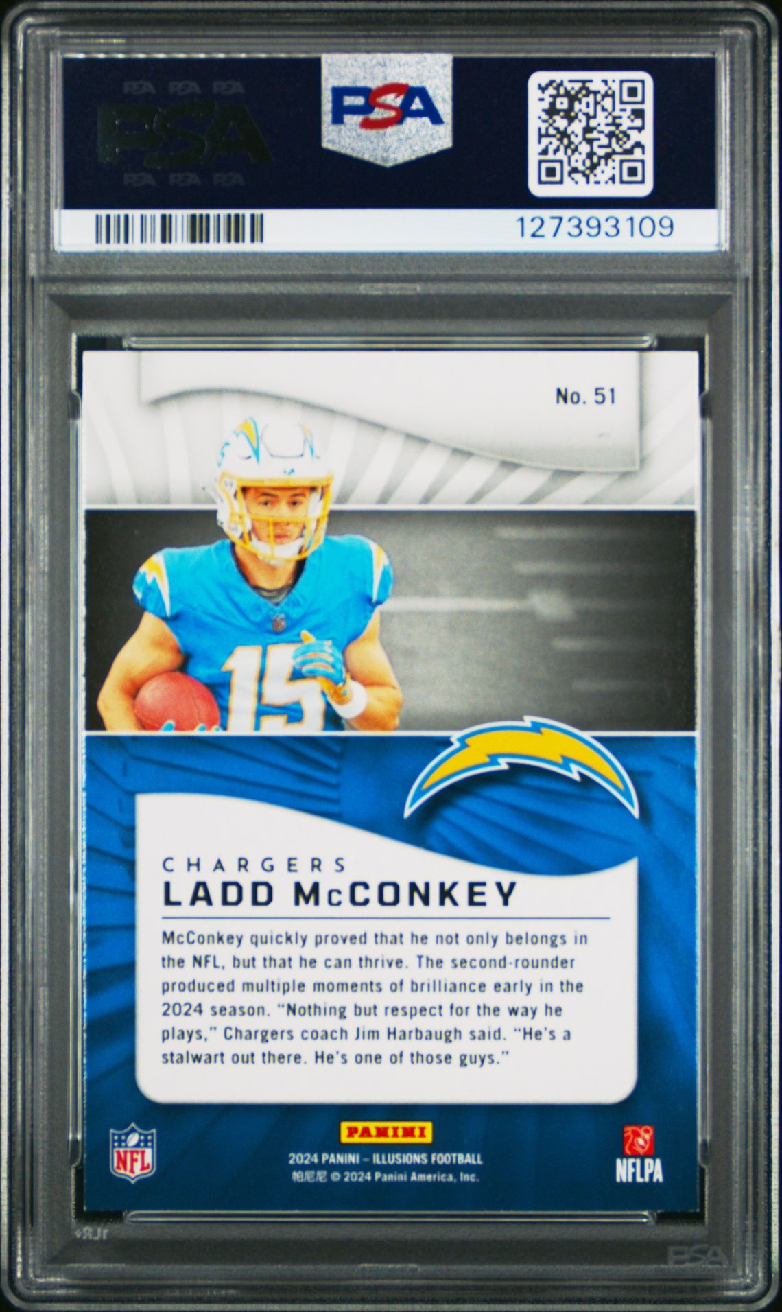 2024 Panini Illusions Ladd Mcconkey #51 (Retail) Mint 9 back
