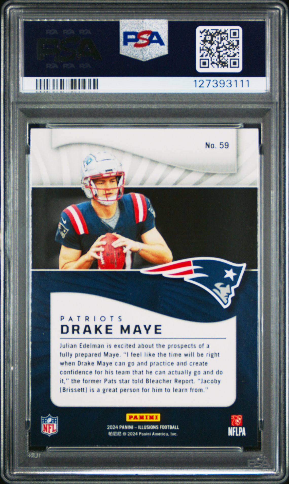 2024 Panini Illusions Drake Maye #59 (Retail) Gem Mt 10 back