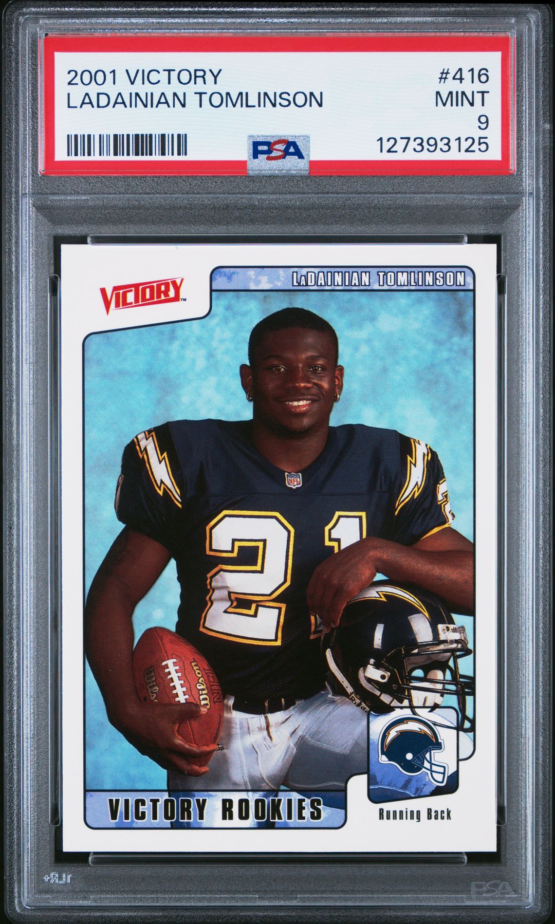 2001 Victory Ladainian Tomlinson #416 Mint 9 front