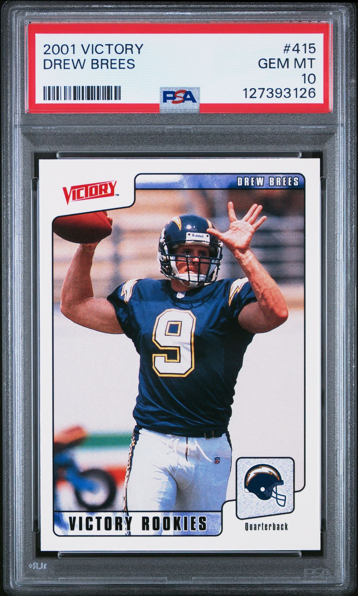 2001 Victory Drew Brees #415 Gem Mt 10 front