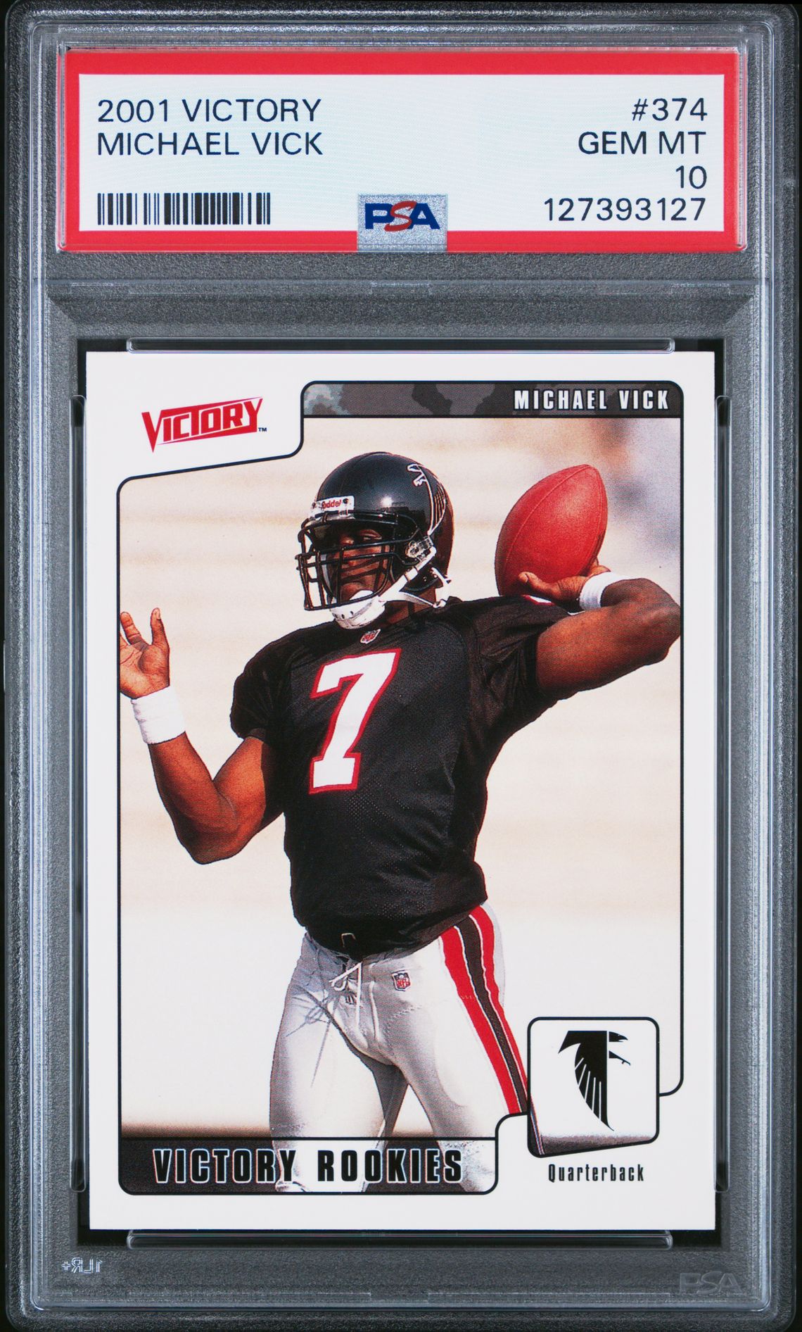 2001 Victory Michael Vick #374 Gem Mt 10 front