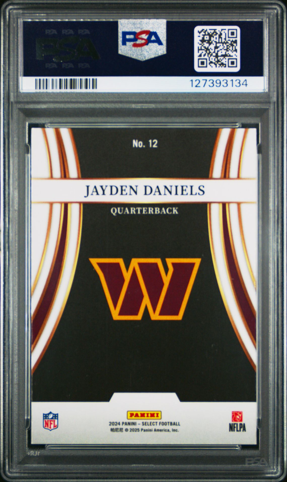 2024 Panini Select Turbocharged Jayden Daniels #12 Gem Mt 10 back