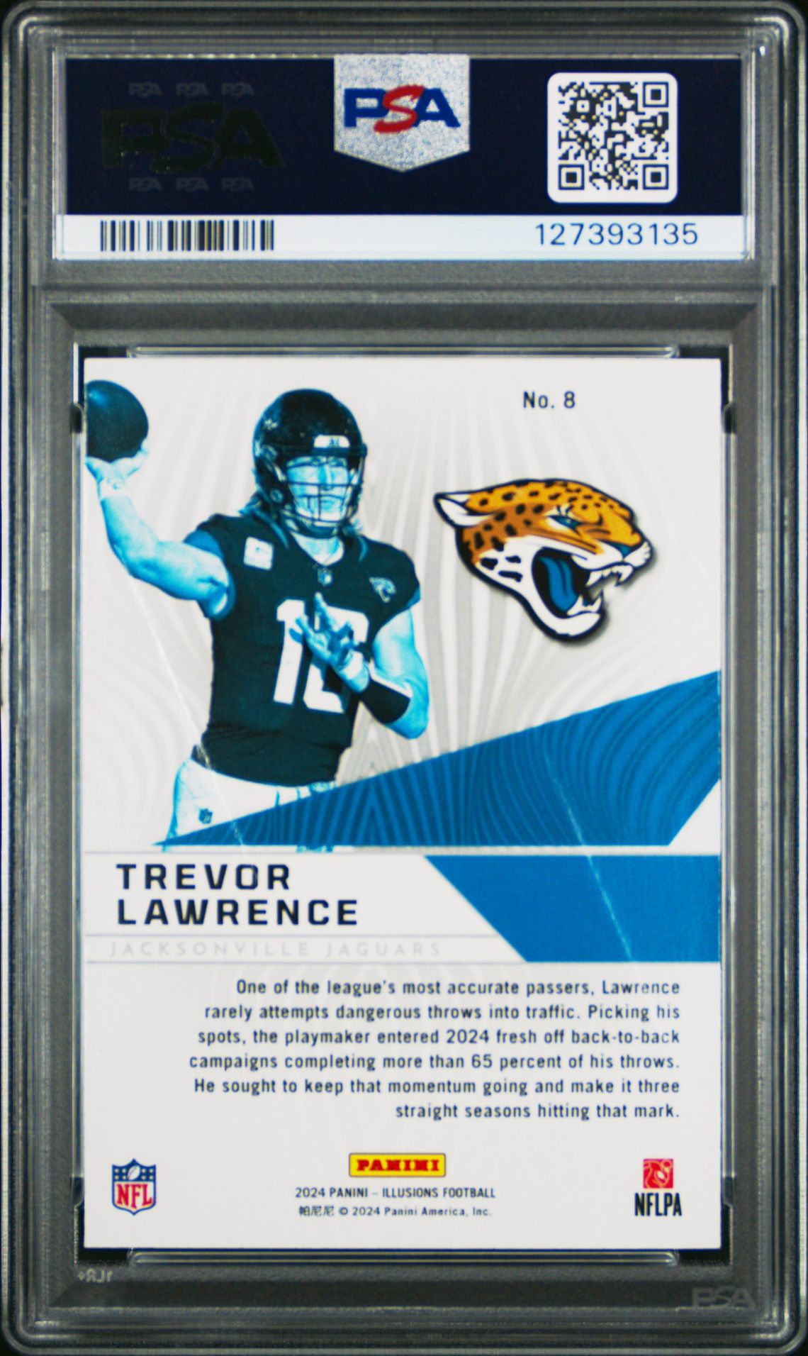 2024 Panini Illusions Amazing Trevor Lawrence #8 Gem Mt 10 back