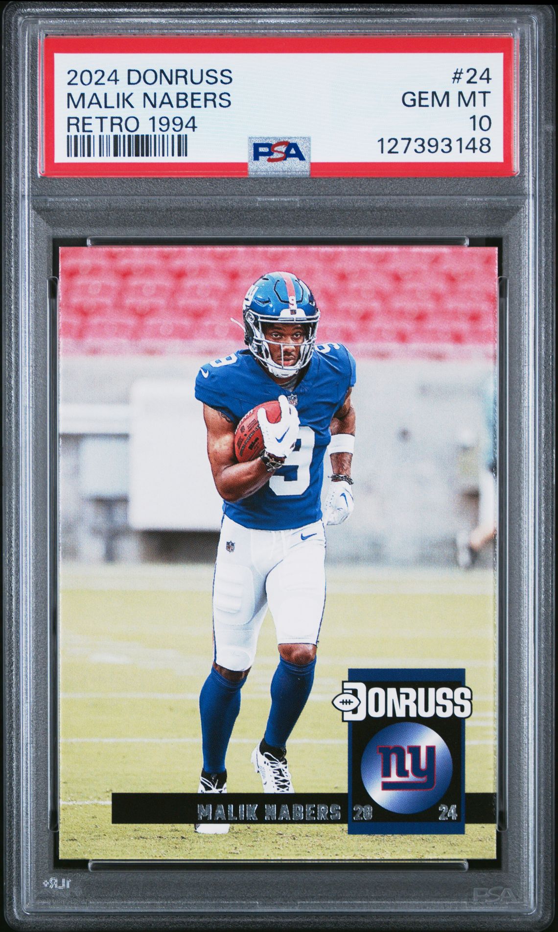 2024 Panini Donruss Retro 1994 Malik Nabers #24 Gem Mt 10 front