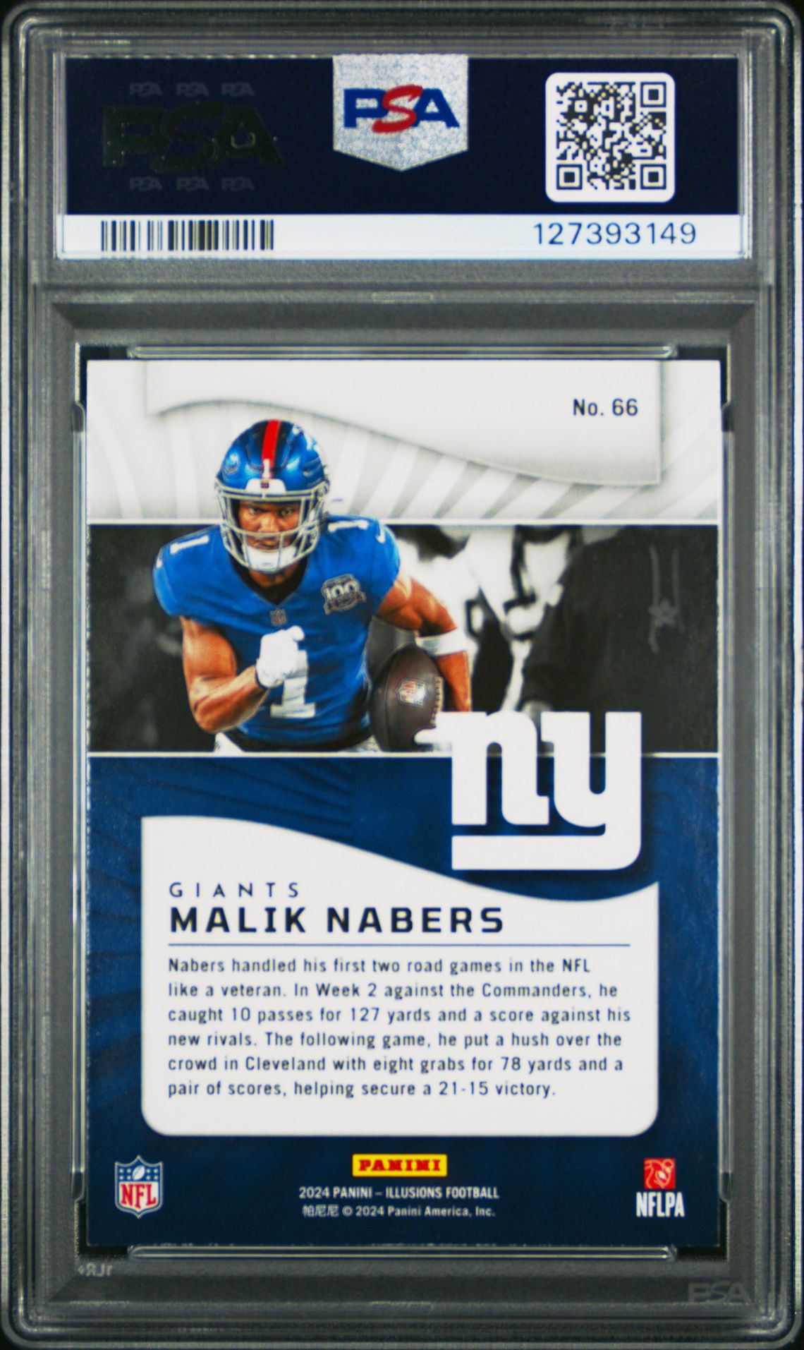 2024 Panini Illusions Malik Nabers #66 (Retail) Mint 9 back