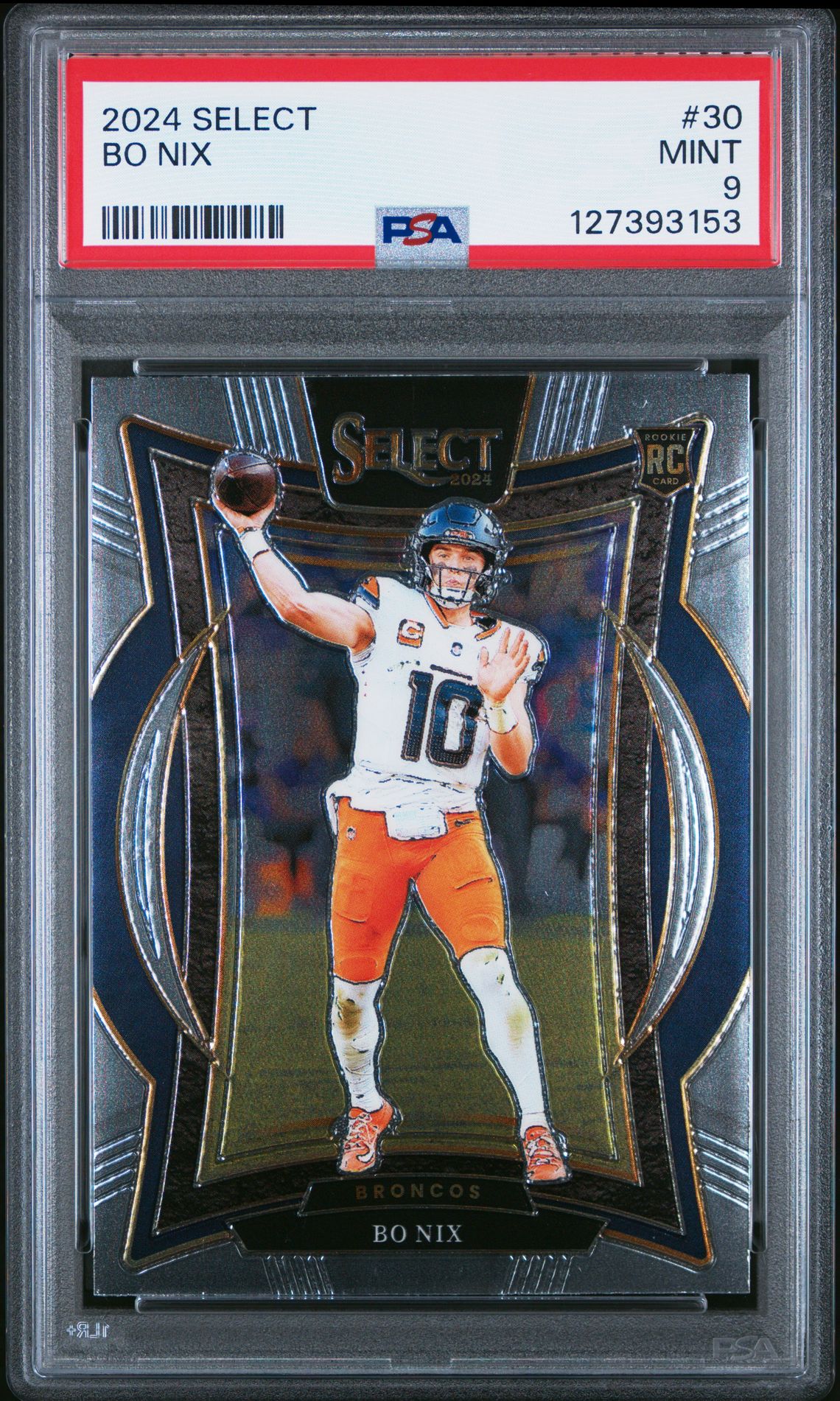 2024 Panini Select Bo Nix #30 Mint 9 front