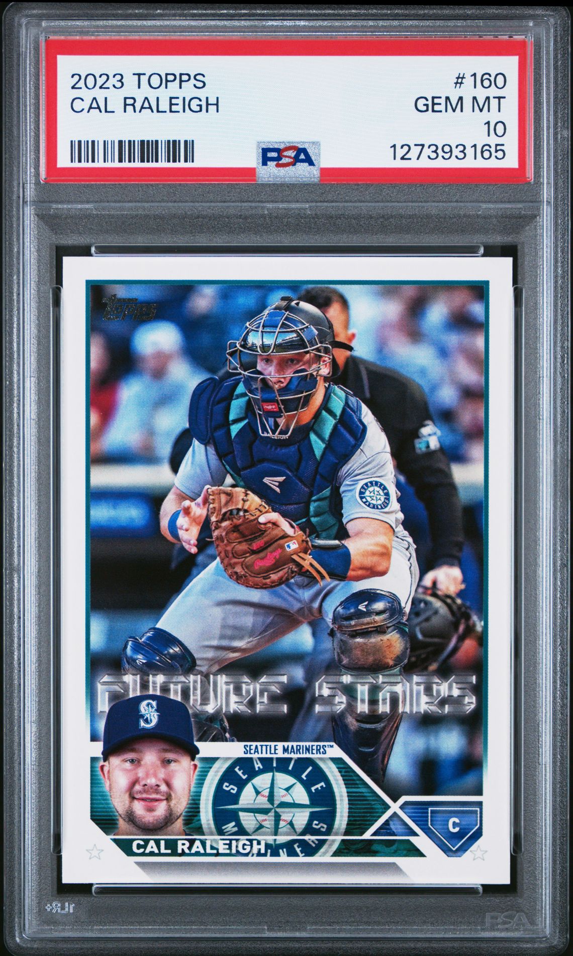 2023 Topps Cal Raleigh #160 Gem Mt 10 front