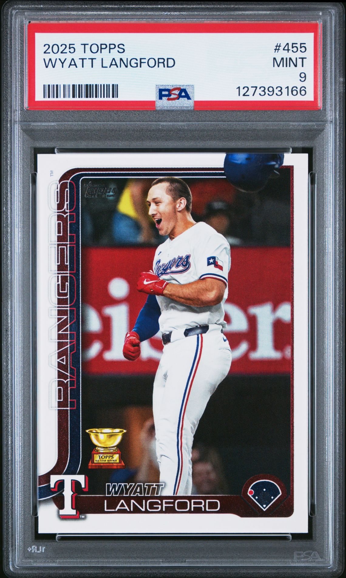 2025 Topps Wyatt Langford #455 Mint 9 front