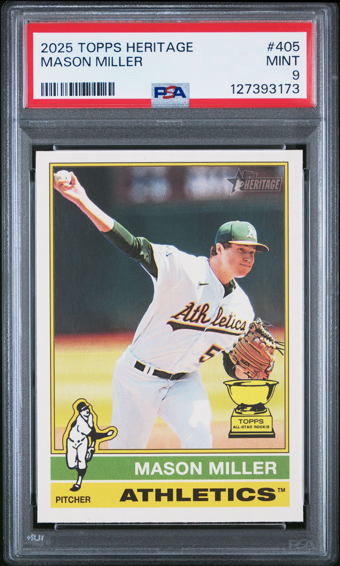 2025 Topps Heritage Mason Miller #405 Mint 9 front