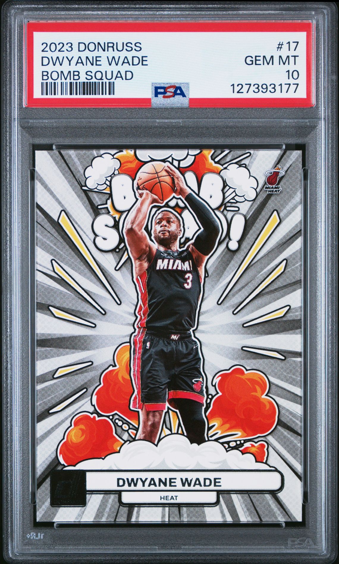 2023 Panini Donruss Bomb Squad Dwyane Wade #17 Gem Mt 10 front