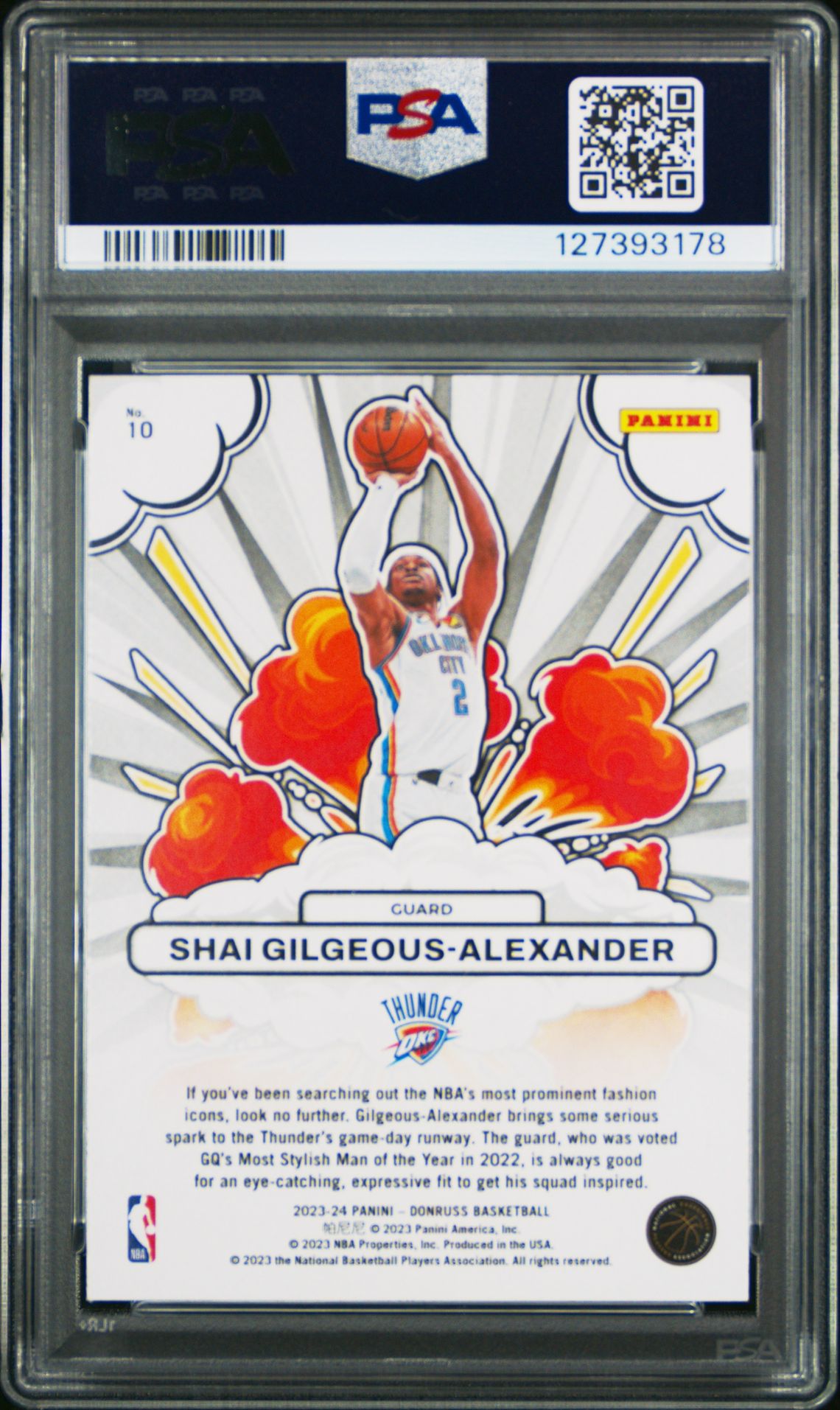 2023 Panini Donruss Bomb Squad S Gilgeous-Alexander #10 Mint 9 back