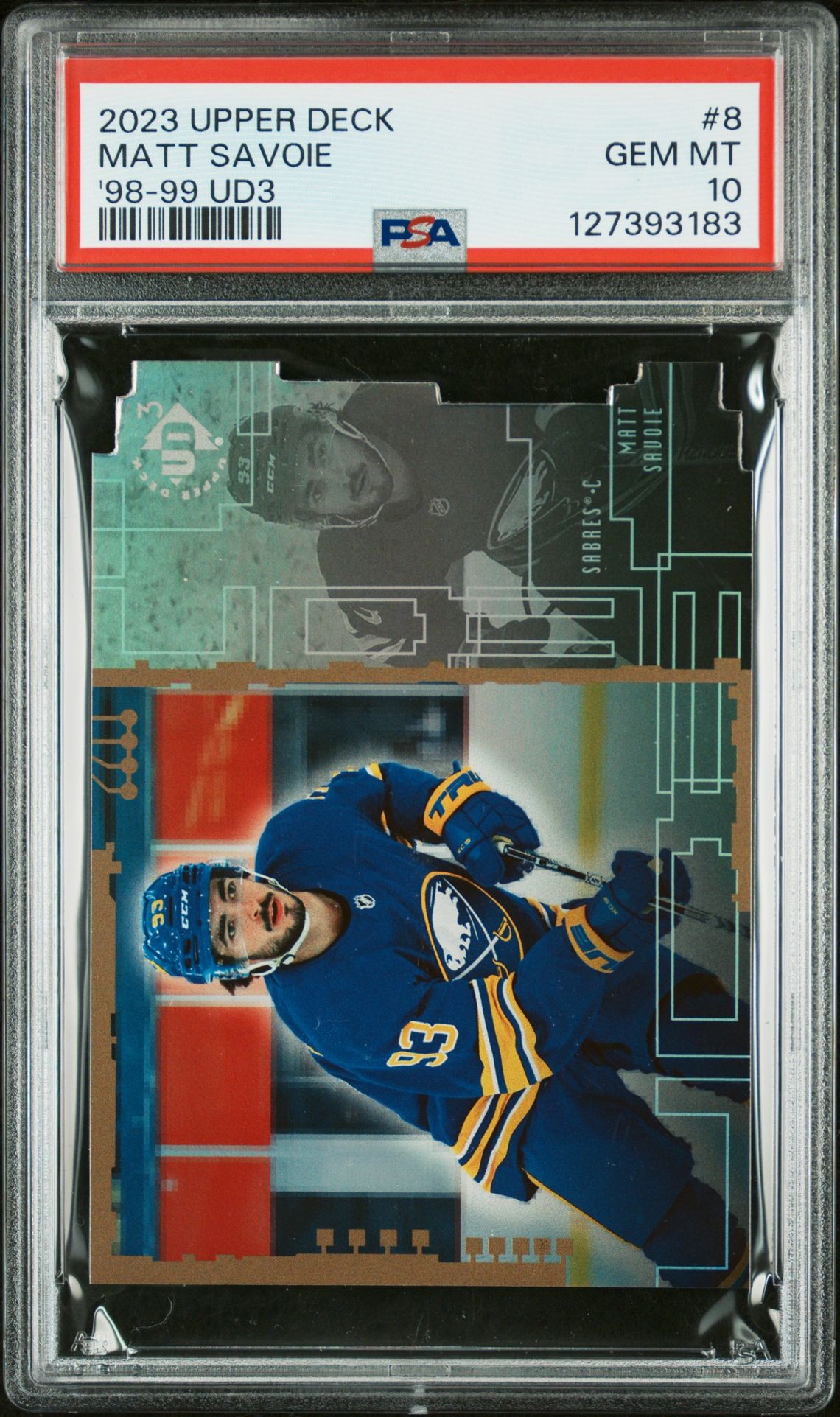 2023 Upper Deck Extended Series 1998-99 Ud3 Matt Savoie #8 ('98-99 Ud3) Gem Mt 10 front