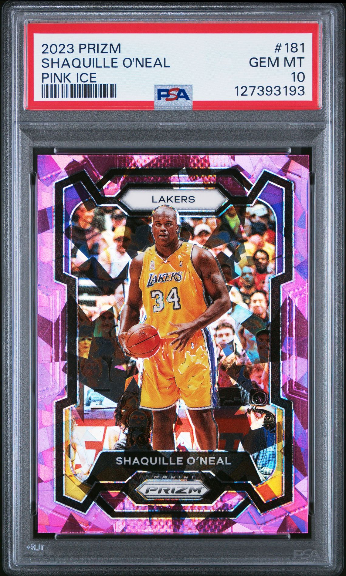 2023 Panini Prizm Shaquille O'neal #181 (Pink Ice) Gem Mt 10 front