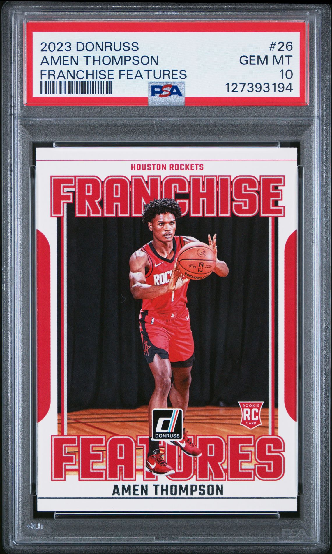 2023 Panini Donruss Franchise Features Amen Thompson #26 Gem Mt 10 front