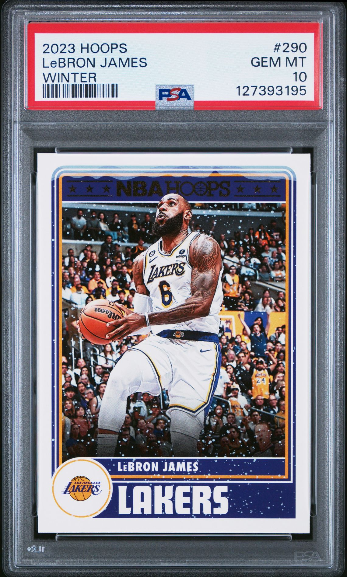2023 Panini Nba Hoops Lebron James #290 (Winter) Gem Mt 10 front