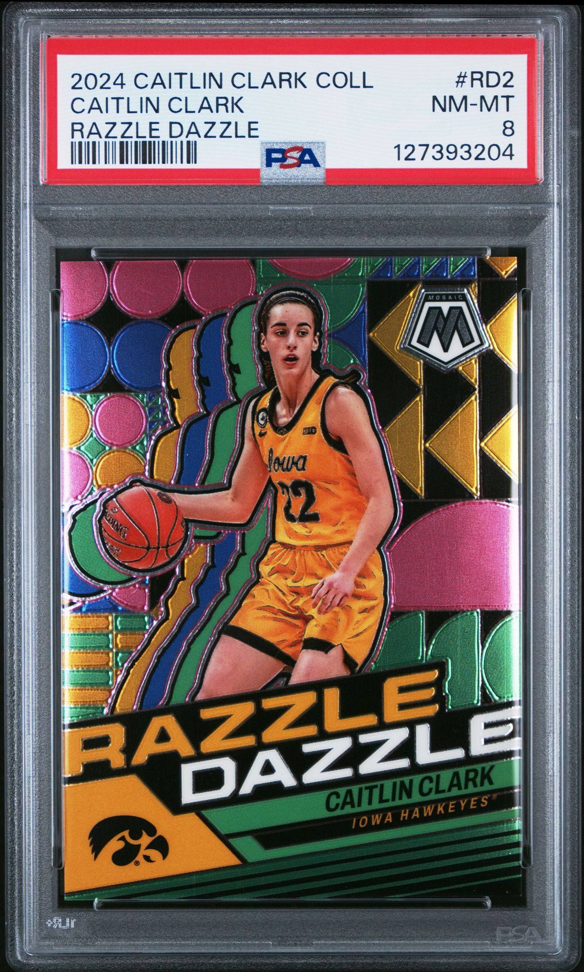 2024 Panini Caitlin Clark Collection Razzle Dazzle Caitlin Clark #Rd2 Nm-Mt 8 front