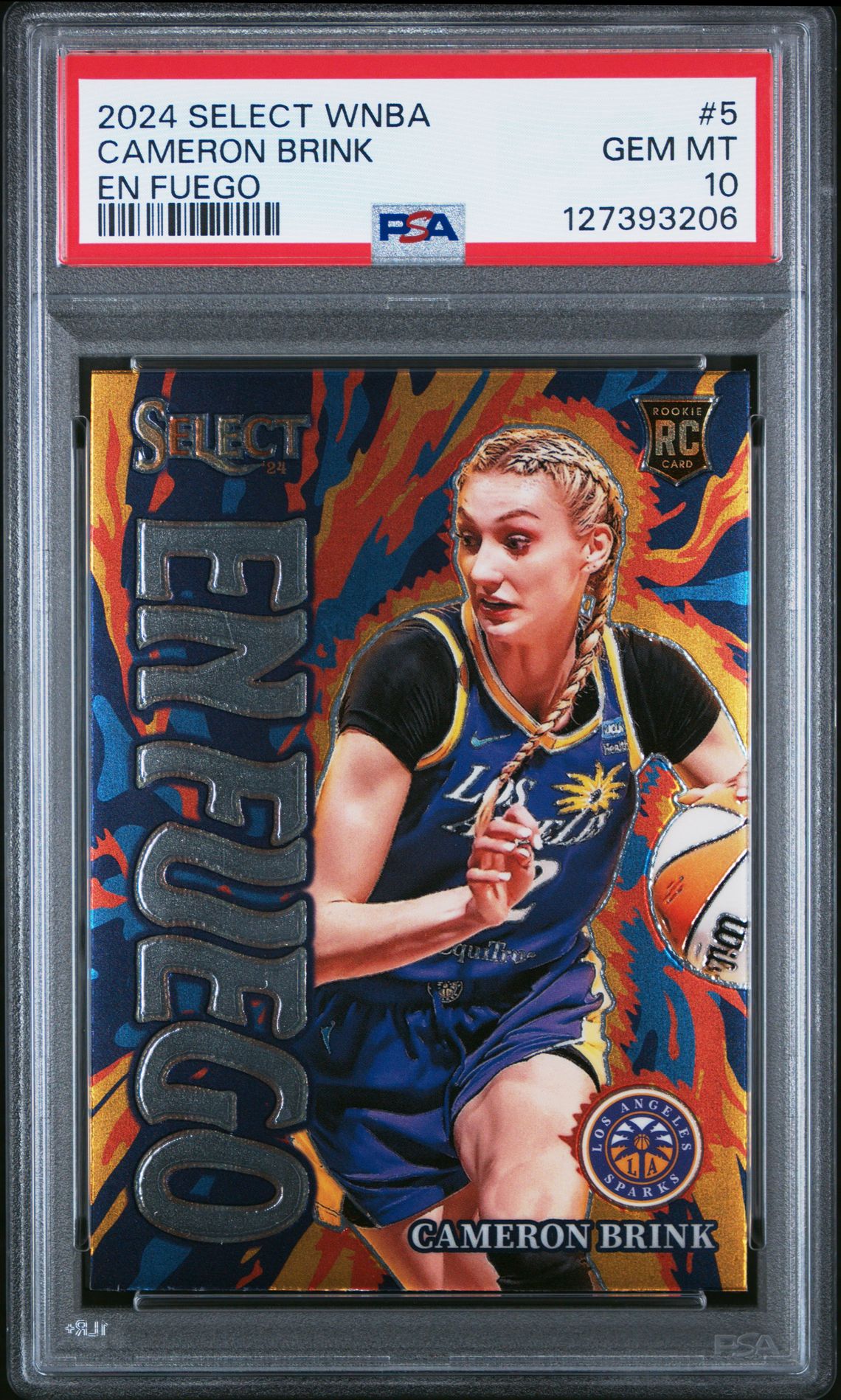 2024 Panini Select Wnba En Fuego Cameron Brink #5 Gem Mt 10 front