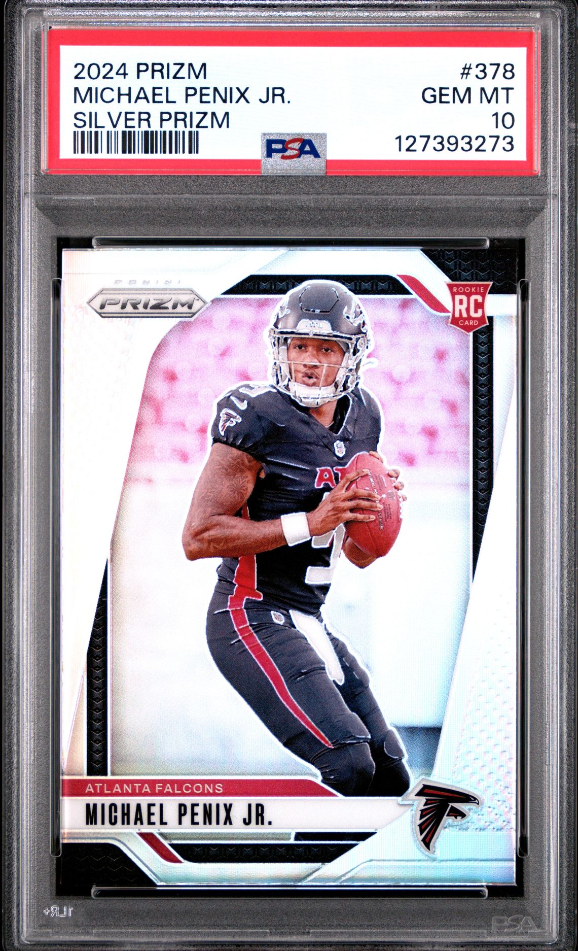 2024 Panini Prizm Michael Penix Jr. #378 (Silver Prizm) Gem Mt 10 front