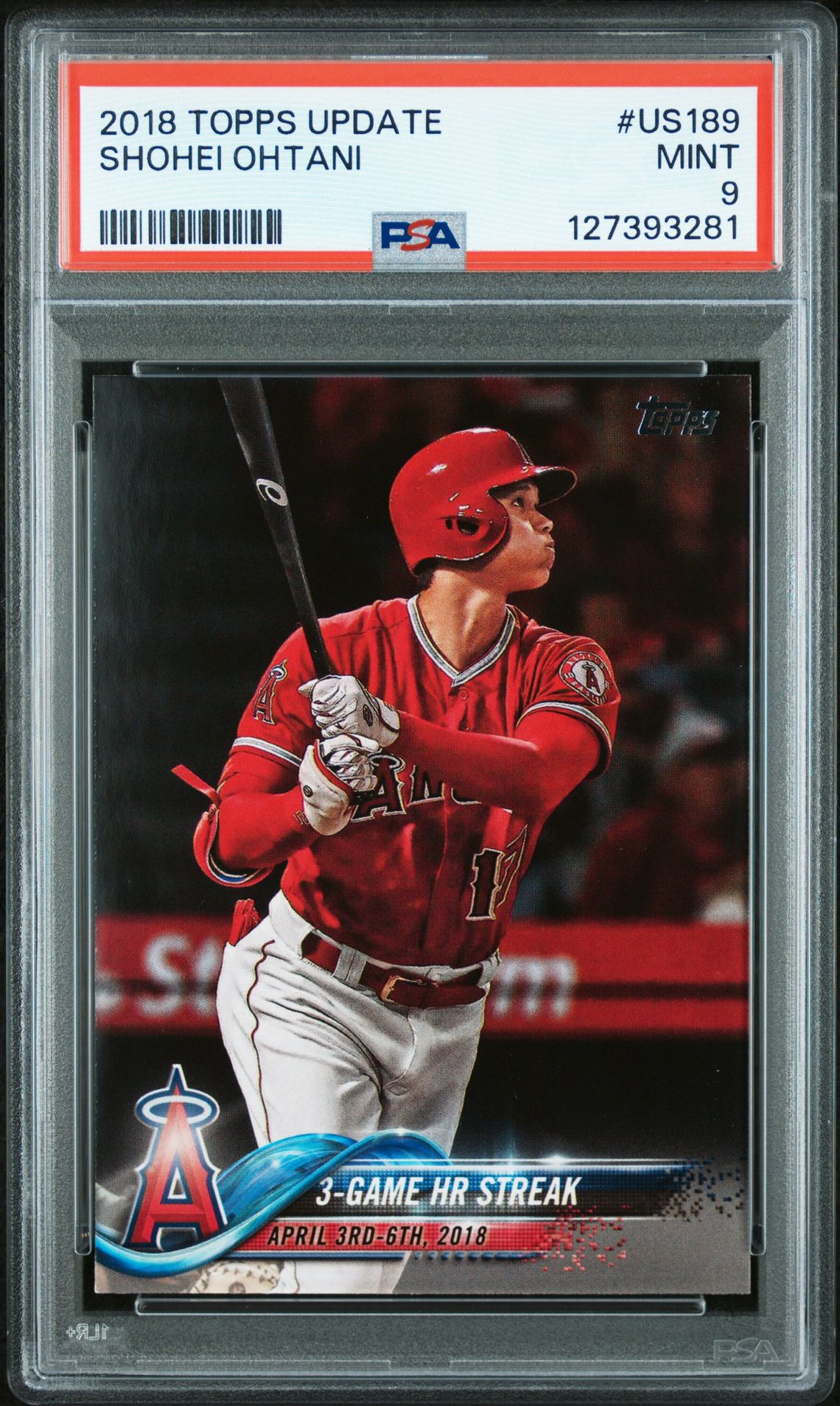2018 Topps Update Shohei Ohtani #Us189 Mint 9 front