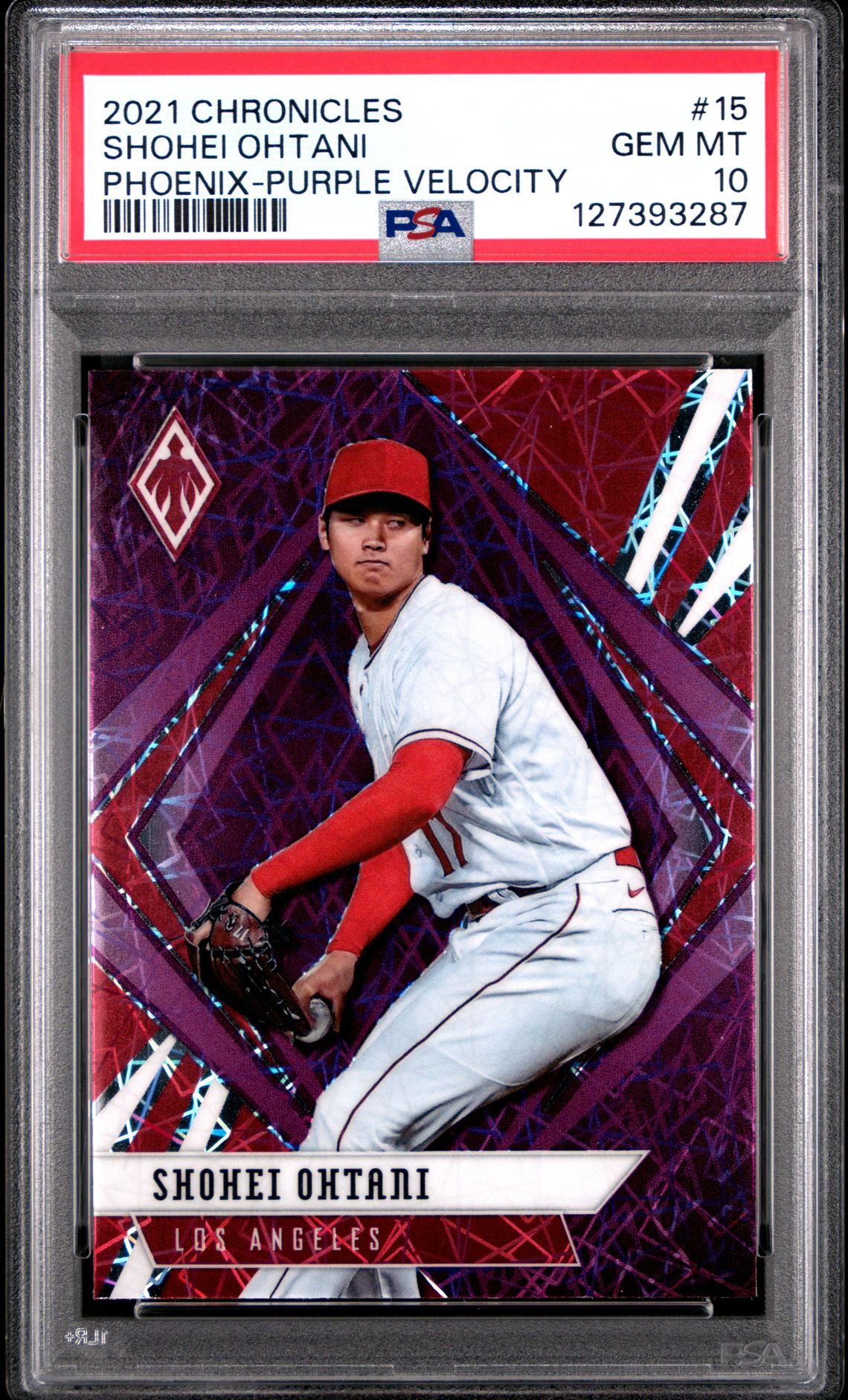 2021 Panini Chronicles Phoenix Shohei Ohtani #15 (Phoenix-Purple Velocity) Gem Mt 10 front