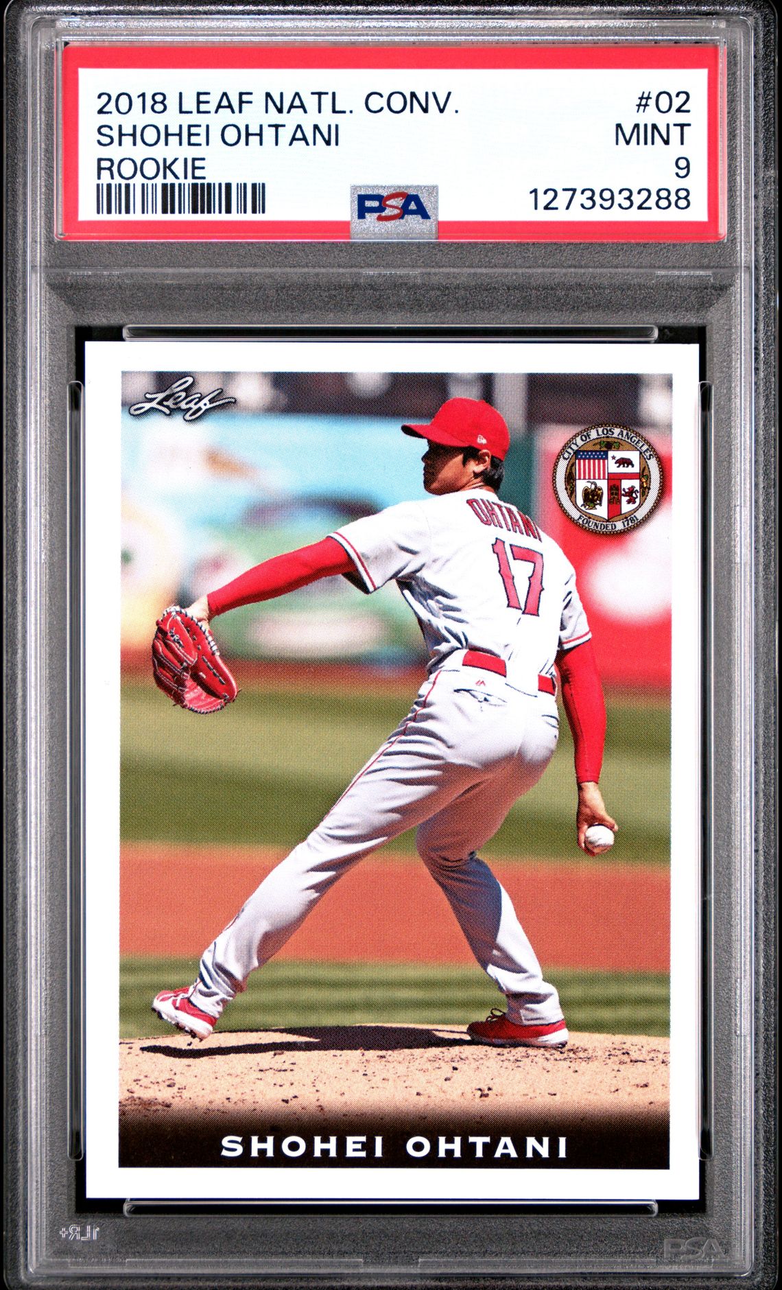 2018 Leaf National Convention Shohei Ohtani Rookie Shohei Ohtani #02 (Rookie) Mint 9 front