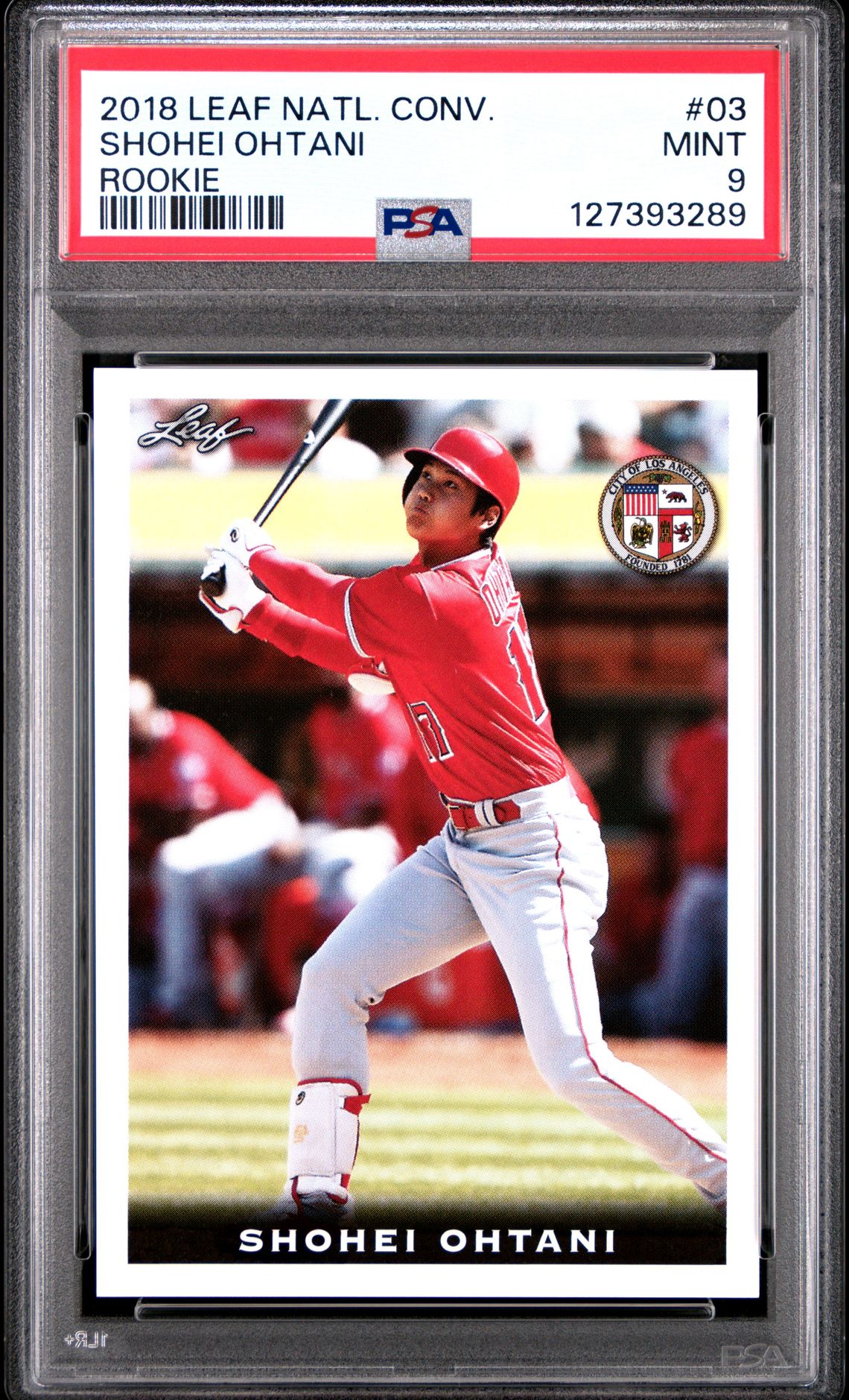 2018 Leaf National Convention Shohei Ohtani Rookie Shohei Ohtani #03 (Rookie) Mint 9 front