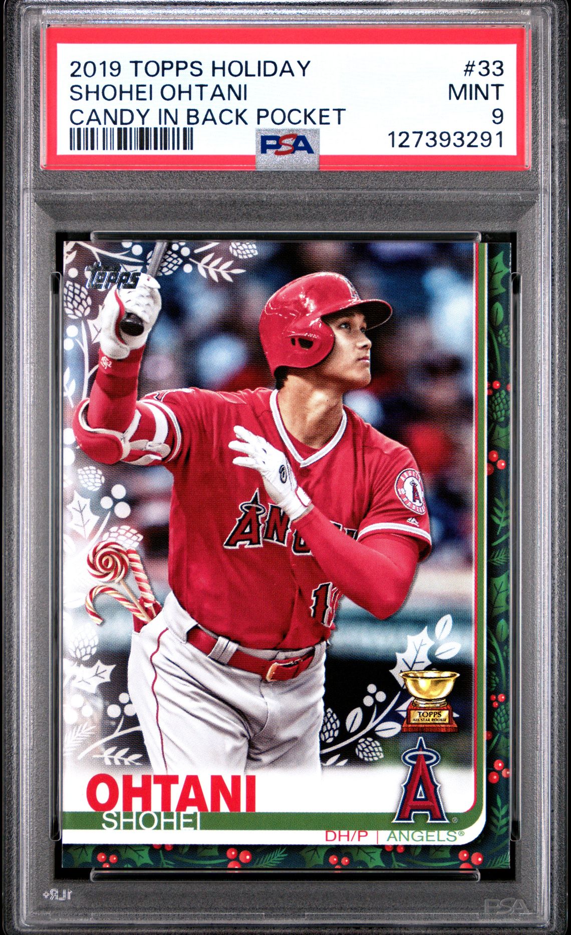 2019 Topps Holiday Shohei Ohtani #33 (Candy In Back Pocket) Mint 9 front