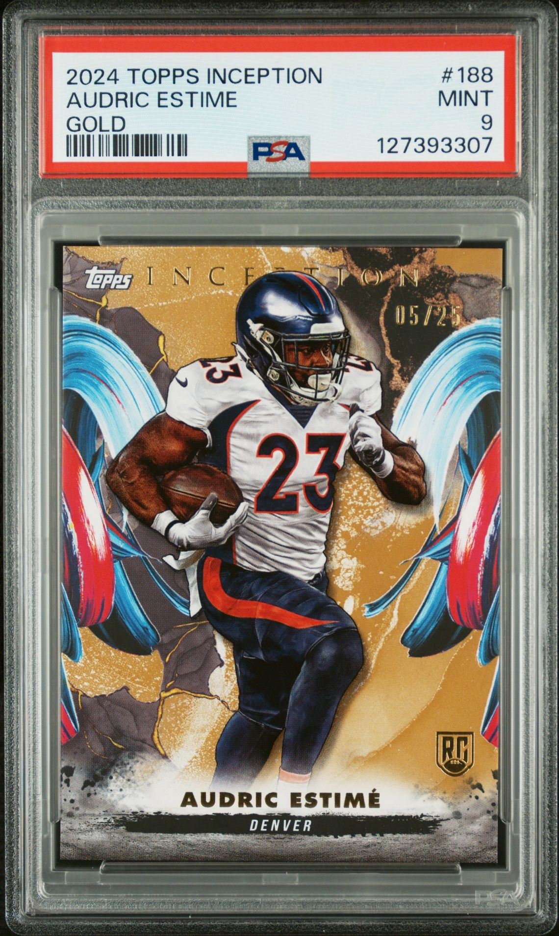 2024 Topps Inception Audric Estime #188 (Gold) Mint 9 front