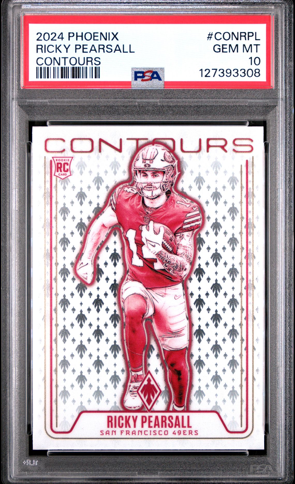 2024 Panini Phoenix Contours Ricky Pearsall #Conrpl Gem Mt 10 front