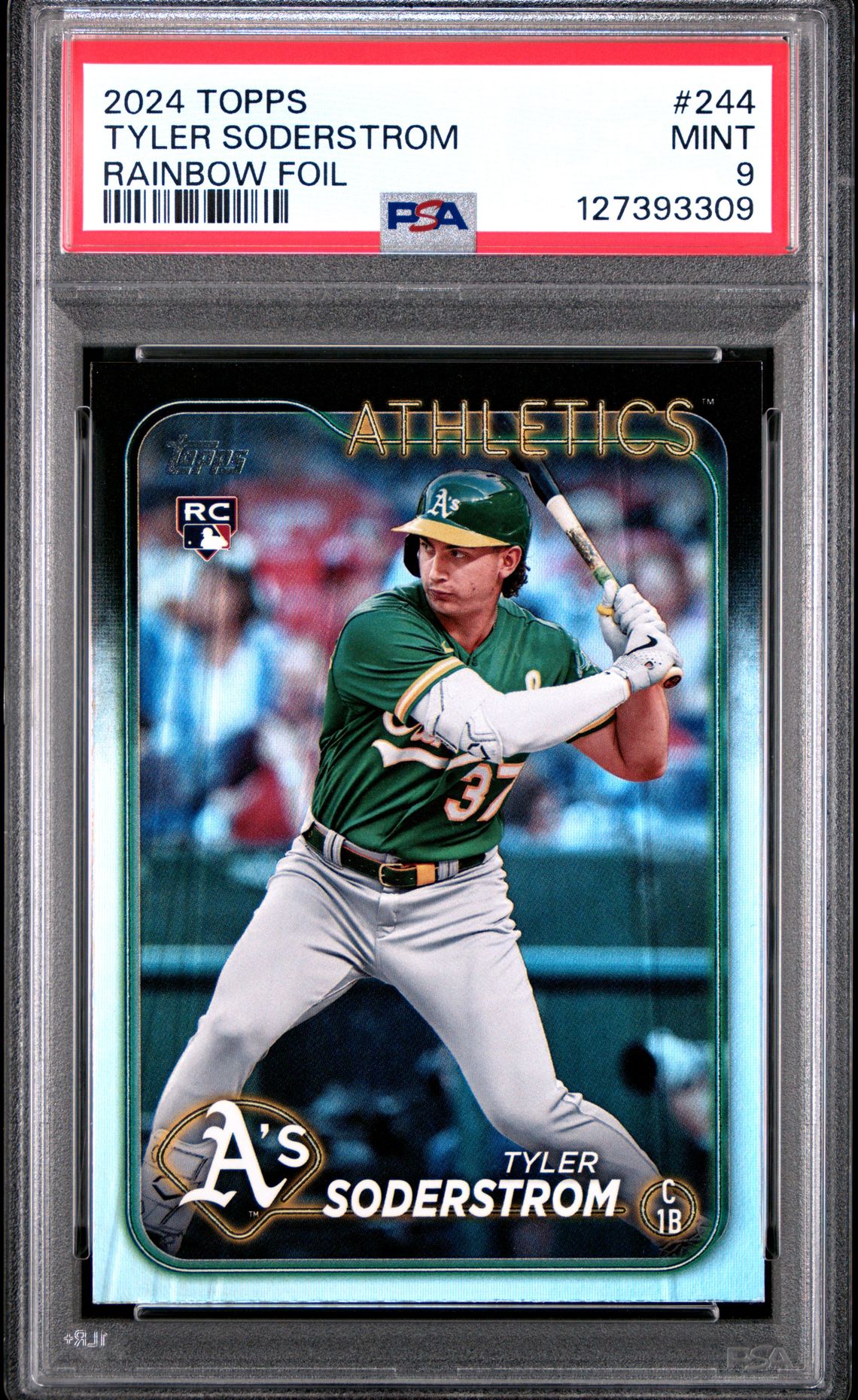 2024 Topps Tyler Soderstrom #244 (Rainbow Foil) Mint 9 front