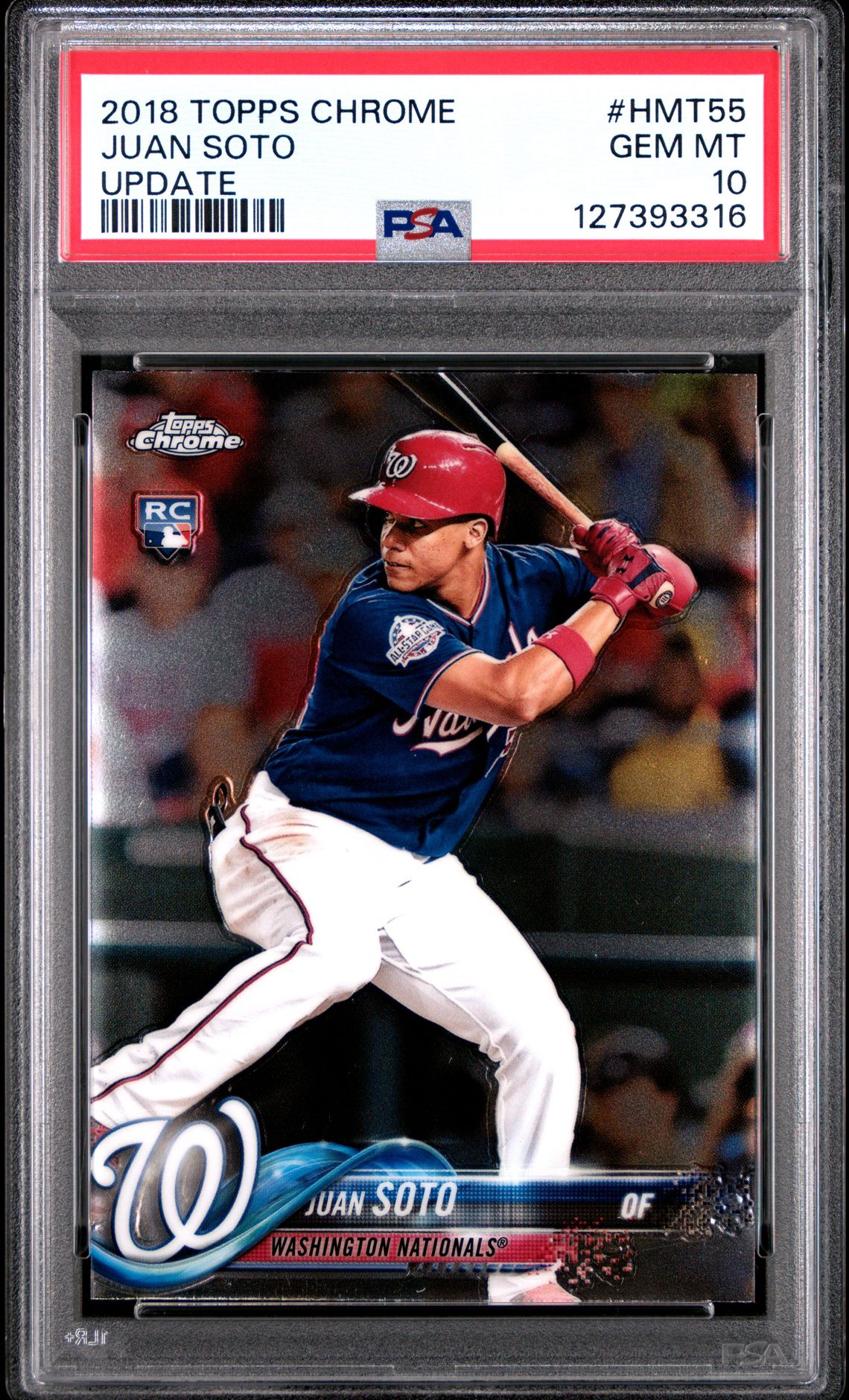 2018 Topps Chrome Update Juan Soto #Hmt55 (Update) Gem Mt 10 front