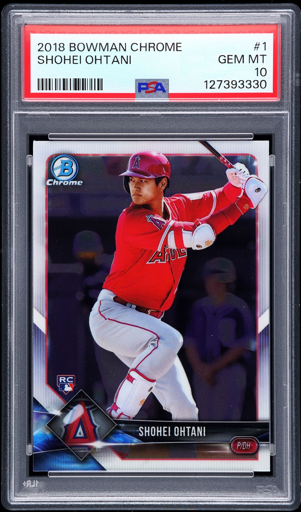 2018 Bowman Chrome Shohei Ohtani #1 Gem Mt 10 front