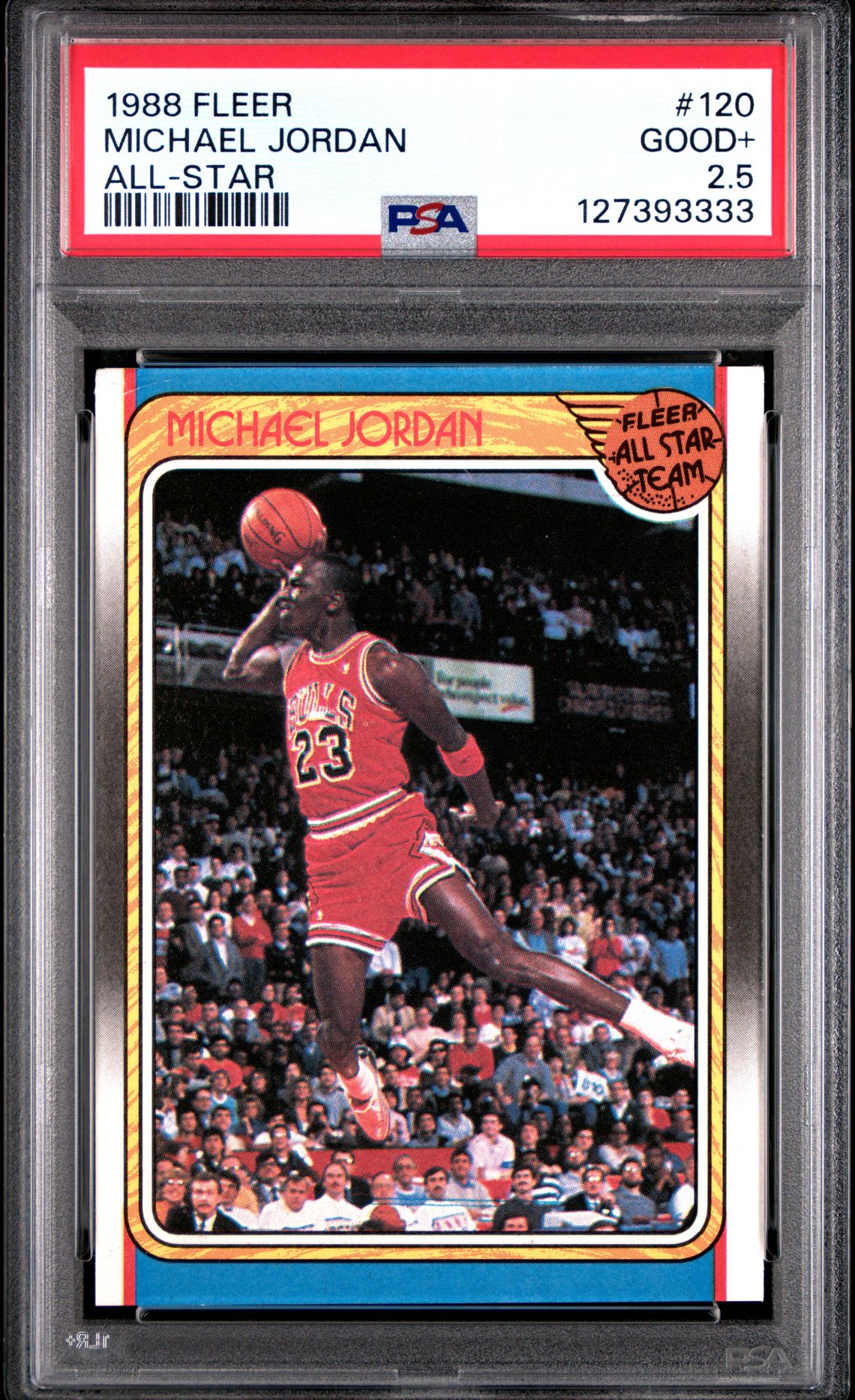 1988 Fleer Michael Jordan #120 (All-Star) Good+ 2.5 front