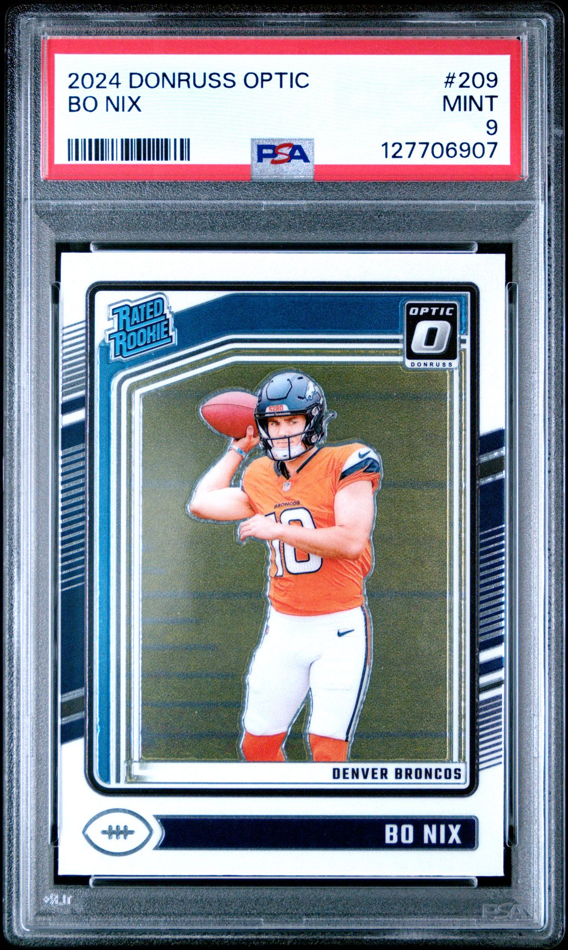 2024 Panini Donruss Optic Bo Nix #209 Mint 9 front