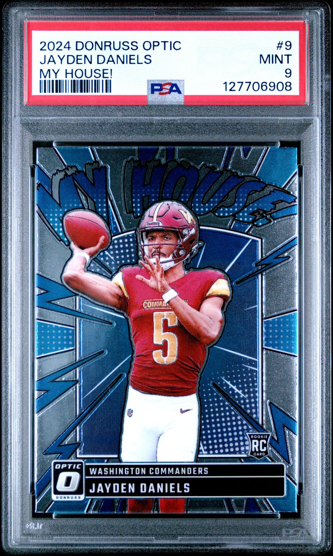 2024 Panini Donruss Optic My House! Jayden Daniels #9 Mint 9 front