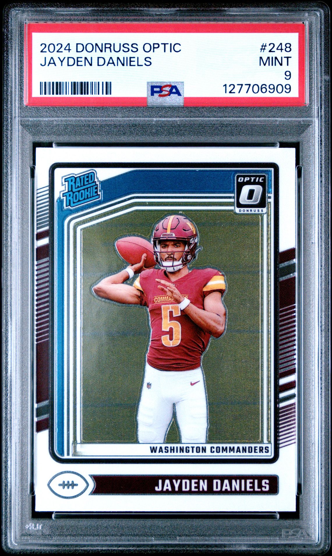2024 Panini Donruss Optic Jayden Daniels #248 Mint 9 front