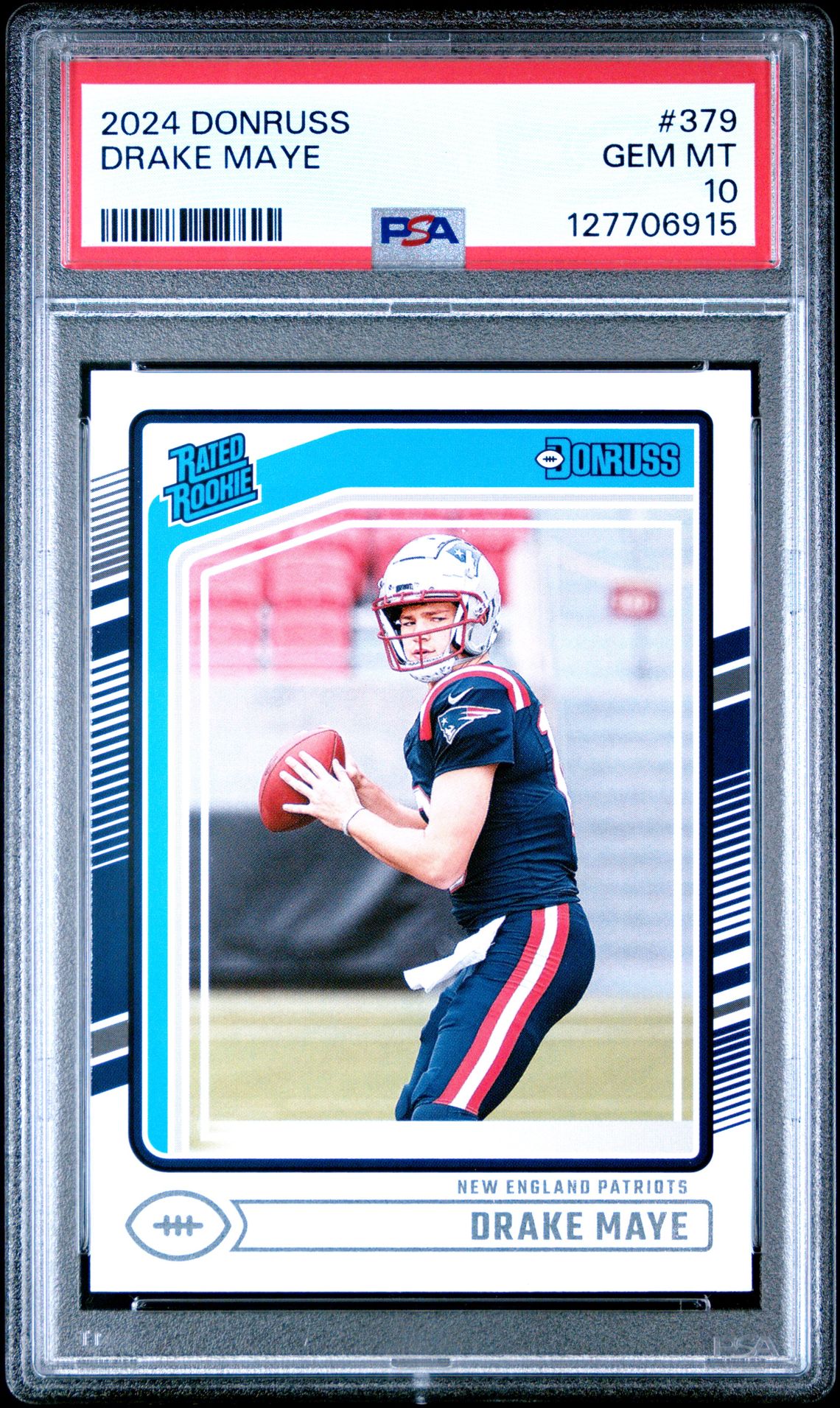 2024 Panini Donruss Drake Maye #379 Gem Mt 10 front