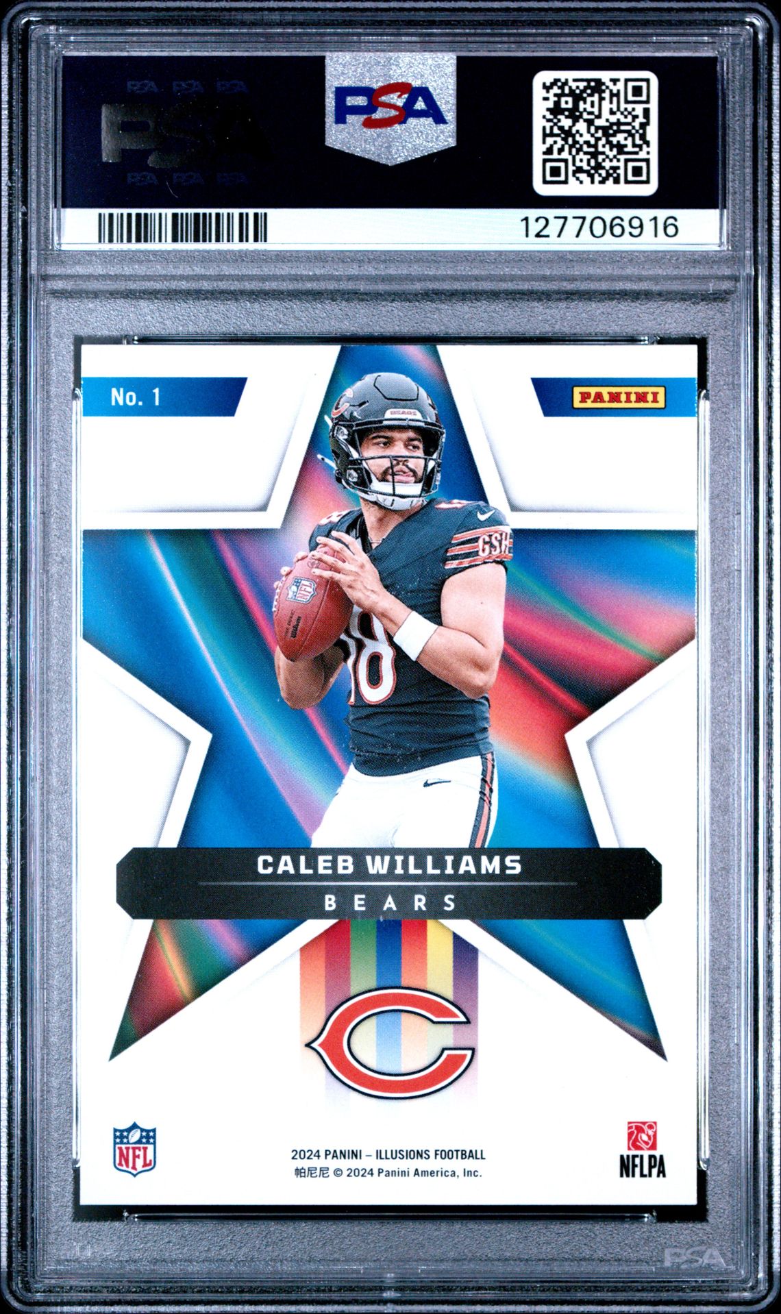 2024 Panini Illusions Shining Stars Caleb Williams #1 Gem Mt 10 back