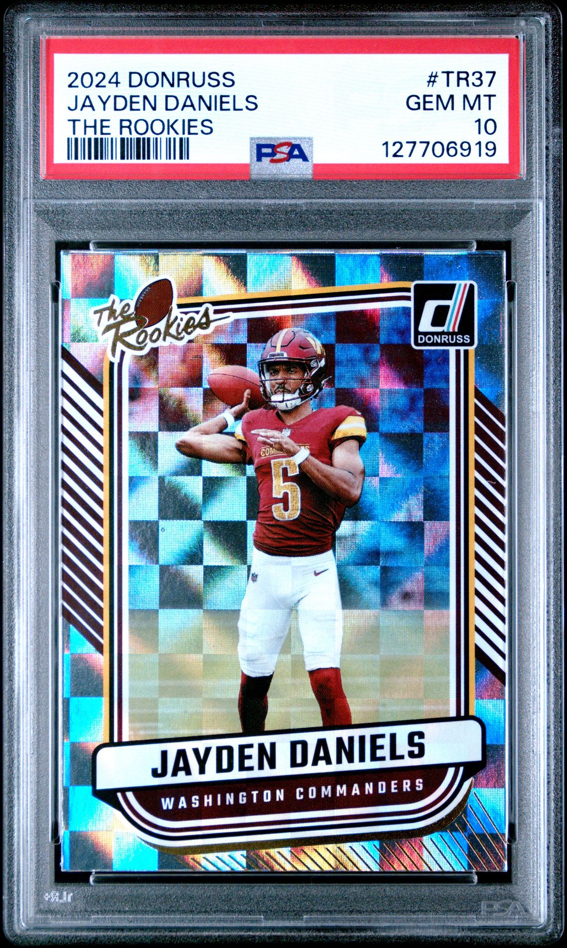 2024 Panini Donruss The Rookies Jayden Daniels #Tr37 Gem Mt 10 front