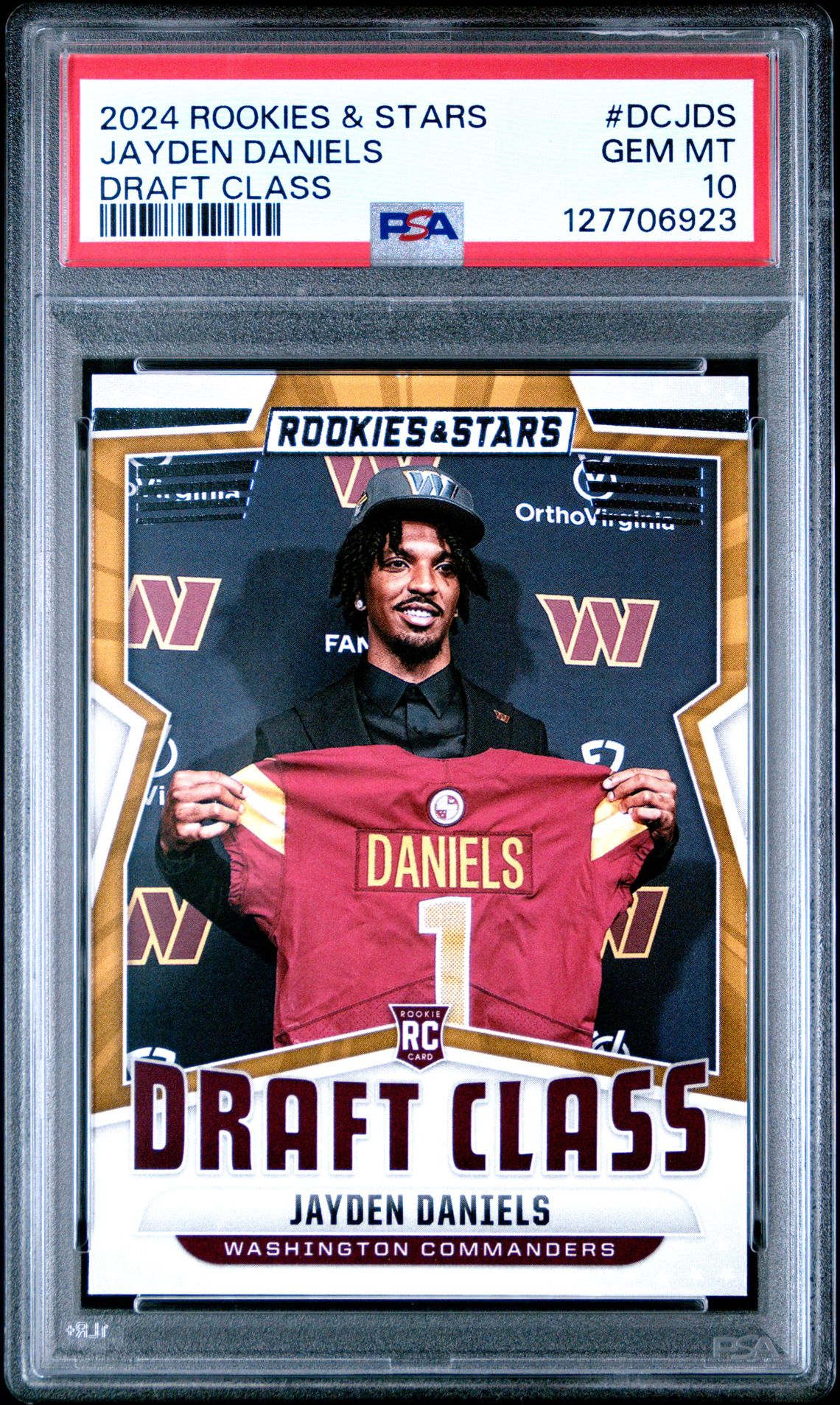 2024 Panini Rookies & Stars Draft Class Jayden Daniels #Dcjds Gem Mt 10 front