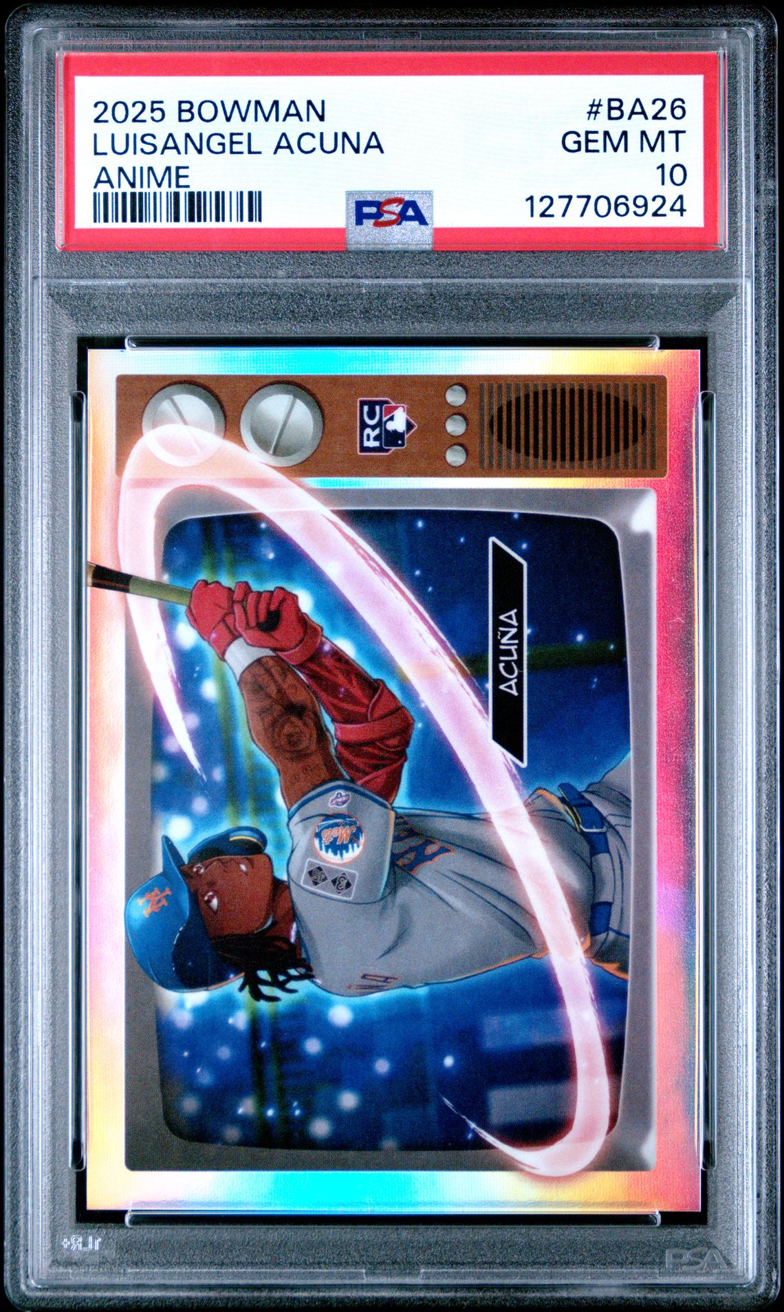 2025 Bowman Anime Luisangel Acuna #Ba26 Gem Mt 10 front