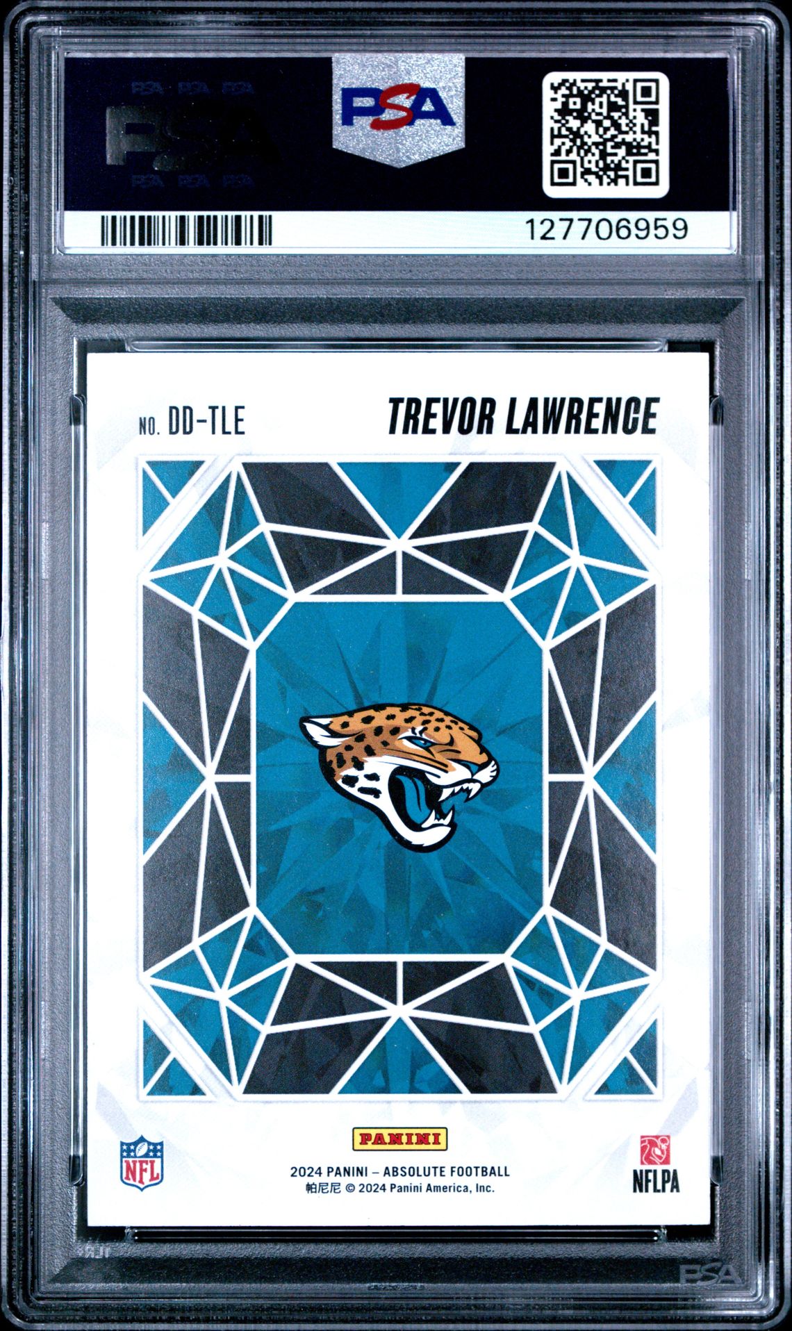 2024 Panini Absolute Draft Diamonds Trevor Lawrence #Ddtle (Draft Diamonds-Red Spct) Gem Mt 10 back