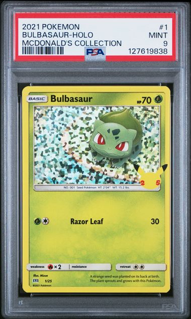 2021 Pokemon McDonald's Promo Holo #1 Bulbasaur front