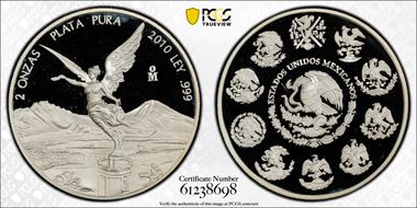 2010-Mo 2 Onza Libertad Ag PR67DCAM