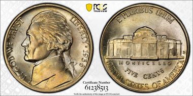 1938-D 5C Jefferson MS67