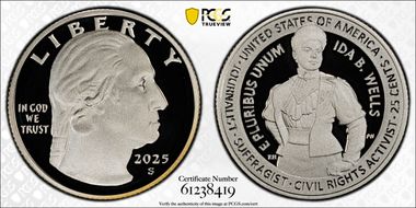 2025-S 25C Ida B. Wells Silver First Strike PR70DCAM