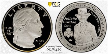 2025-S 25C Juliette Gordon Low Silver First Strike PR70DCAM