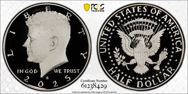 2025-S 50C Silver First Strike PR70DCAM
